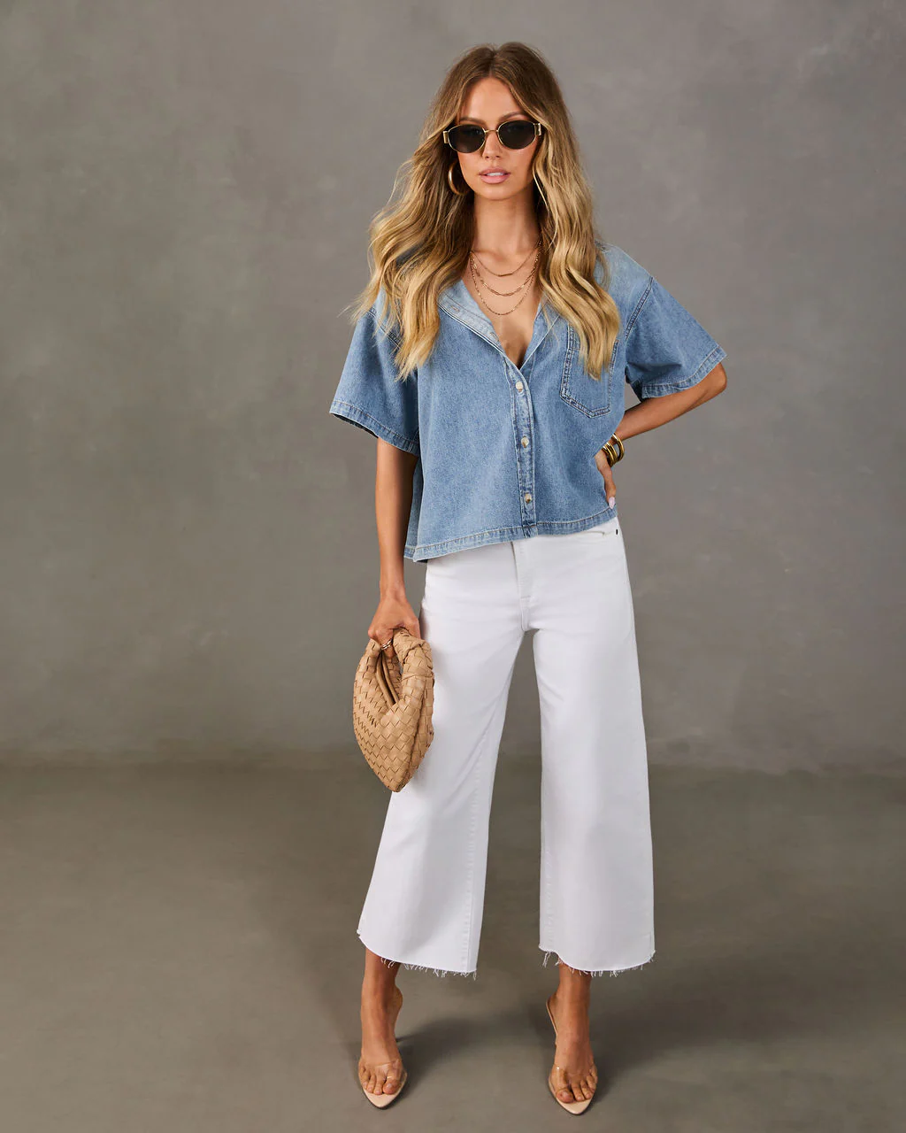 Daily Darling Denim Button Down Top - Image 2