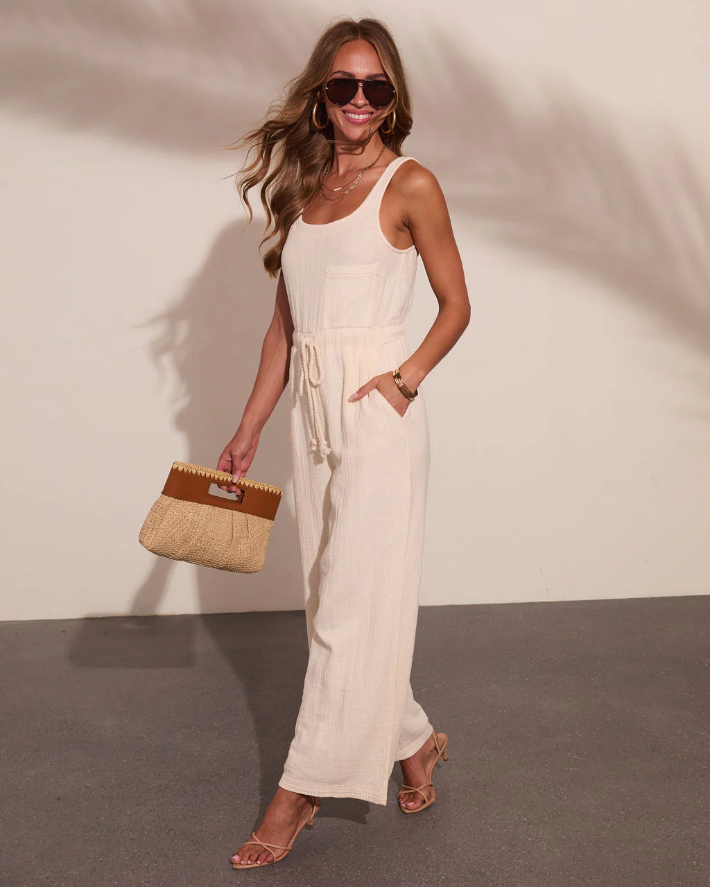 Daily Muse Drawstring Waist Jumpsuit - Image 3