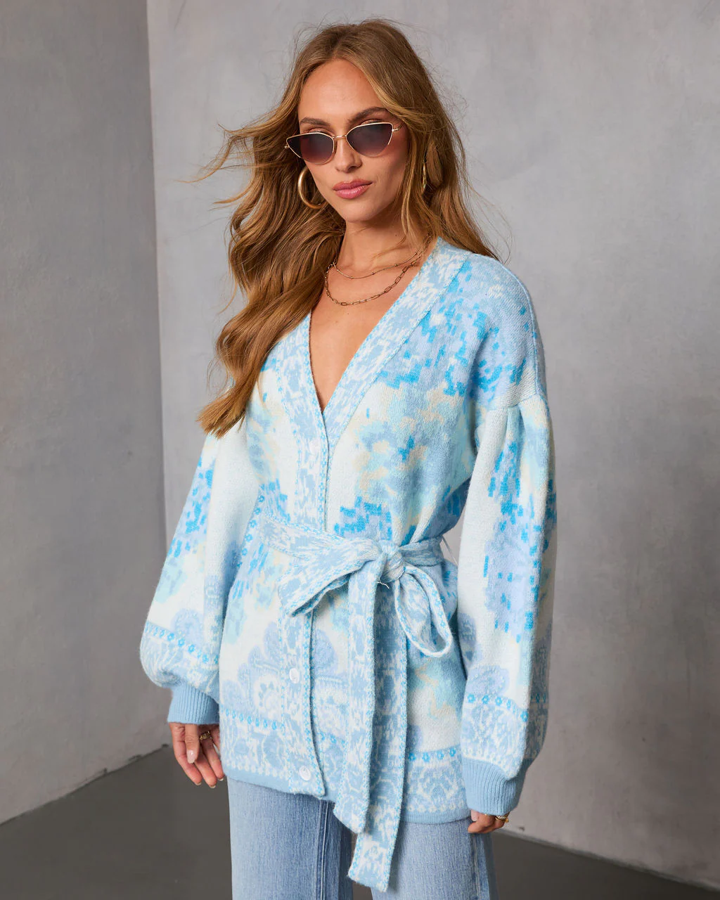 Daisy Days Floral Waist Tie Cardigan - Image 10