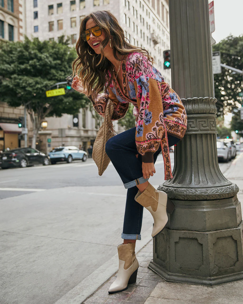 Daisy Days Floral Waist Tie Cardigan - Image 3