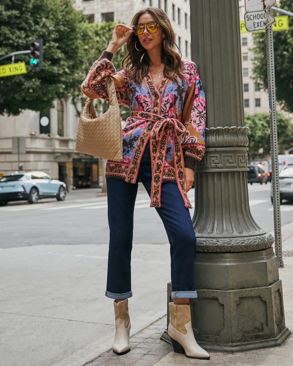 Daisy Days Floral Waist Tie Cardigan - Image 6