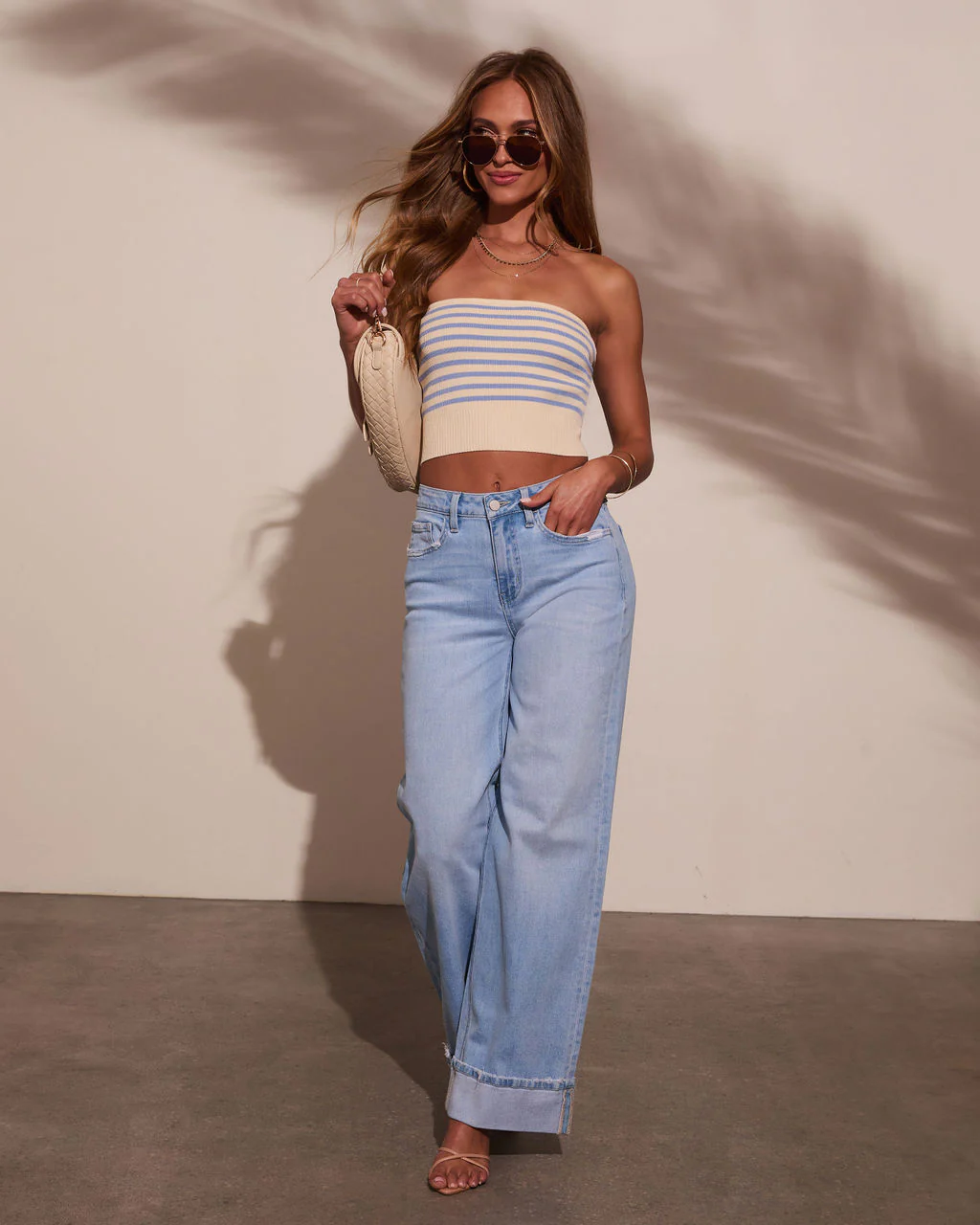 Darcie Striped Knit Tube Top - Image 14