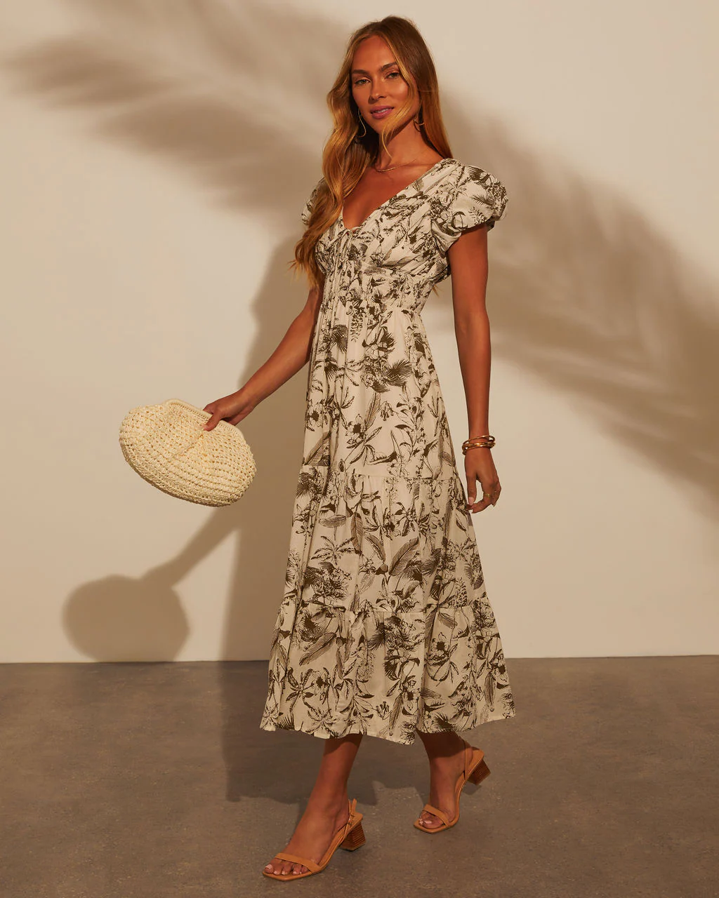 Darya Puff Sleeve Maxi Dress - Image 4