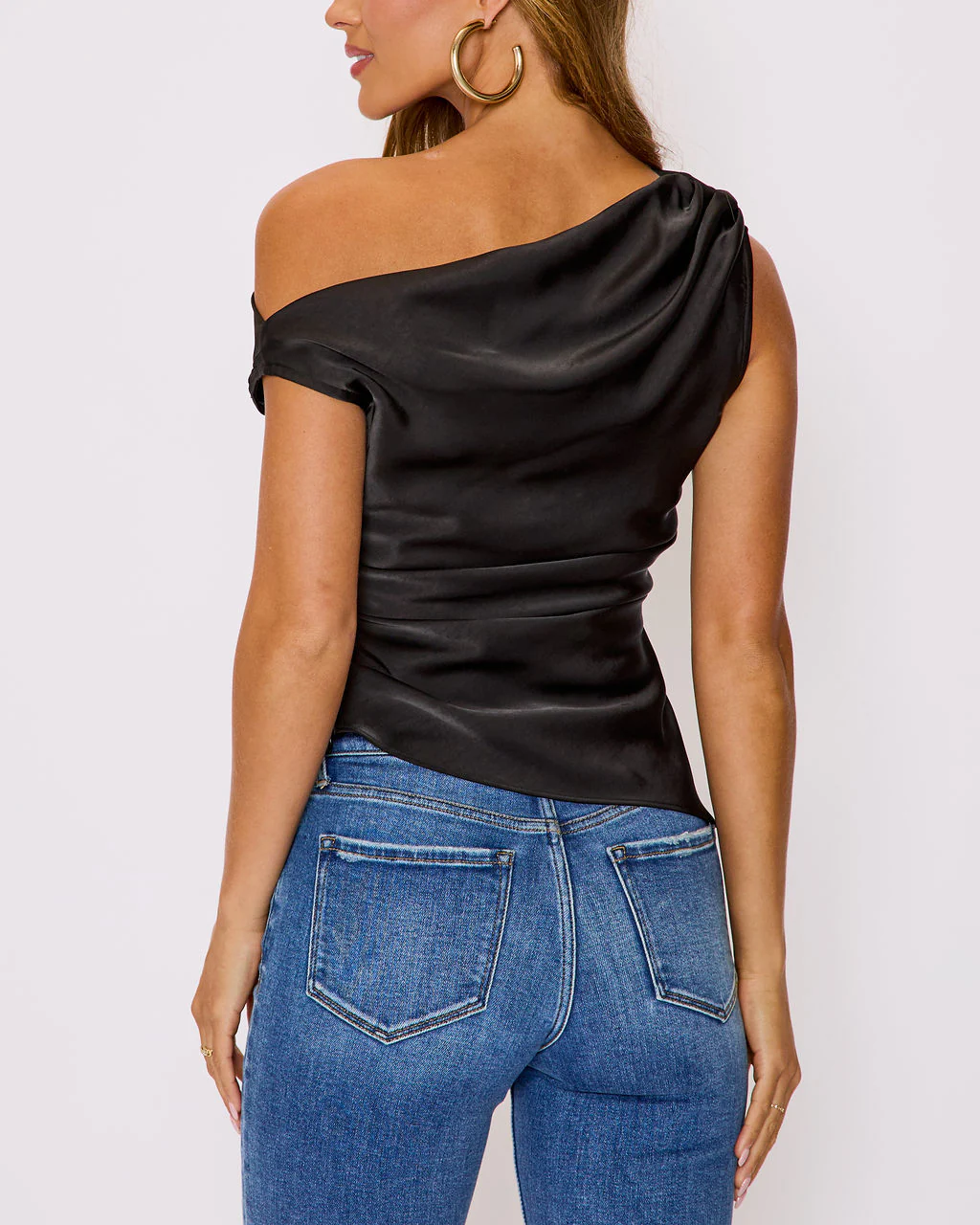 Date Night Asymmetrical Satin Tank - Image 4