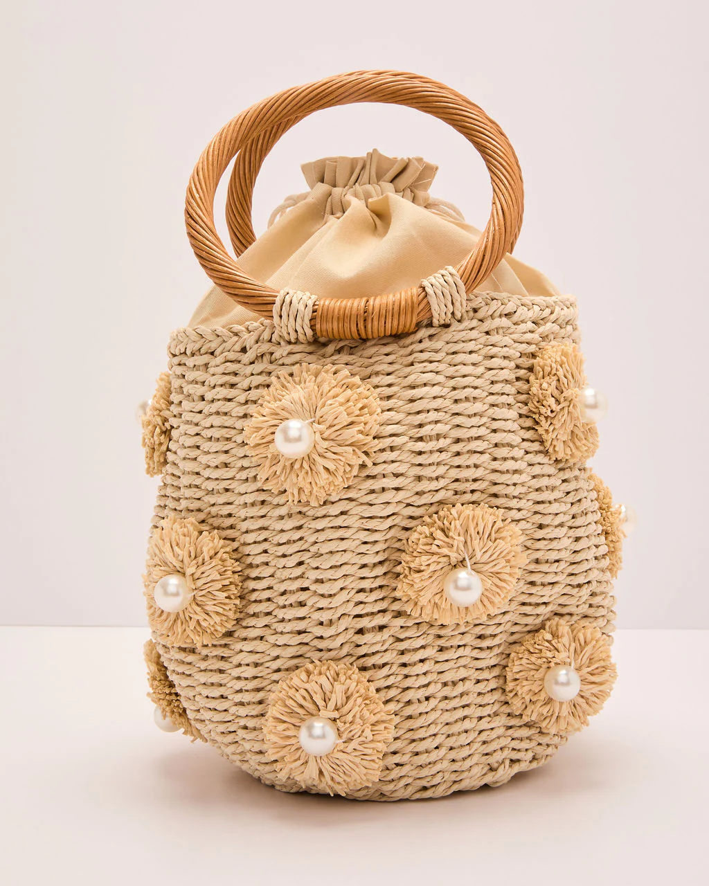 Davena Woven Crochet Top Handle Bag - Image 2