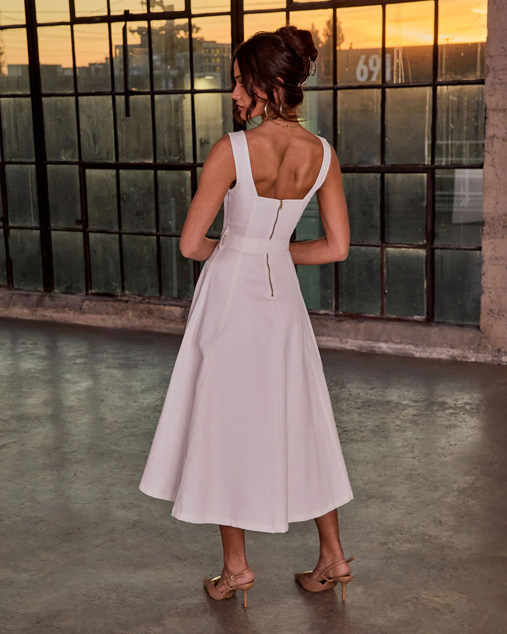 Dawn Notebook Belted Midi Dress - Image 4