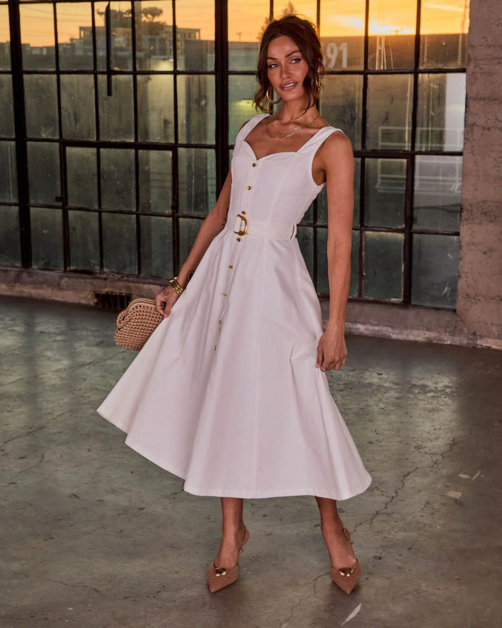 Dawn Notebook Belted Midi Dress - Image 5