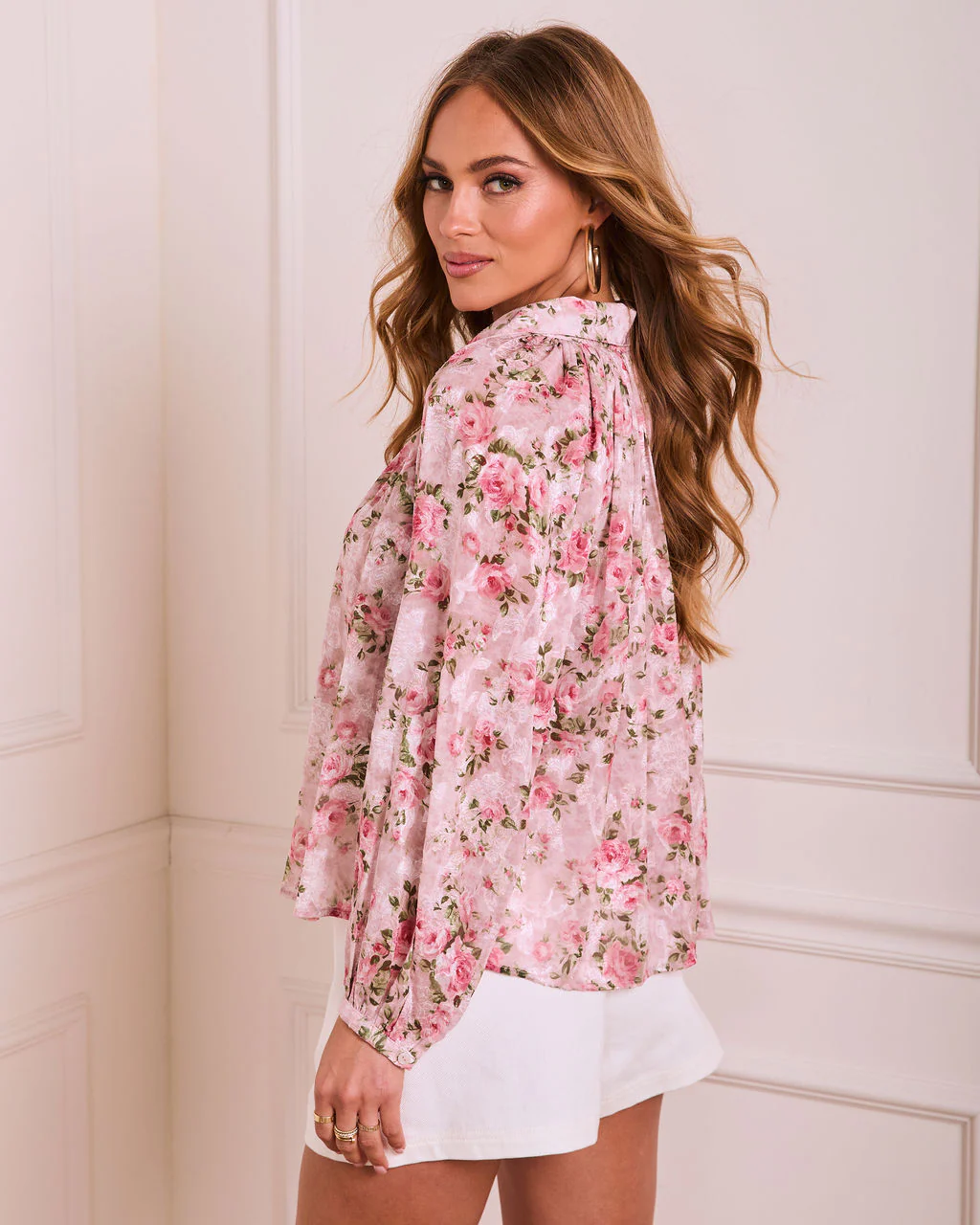 Day Blossom Floral Button Down Top - Image 4