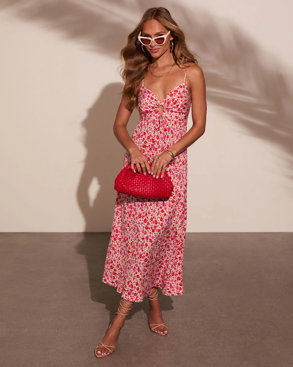 Day Date Cut Out Floral Maxi Dress - Image 5