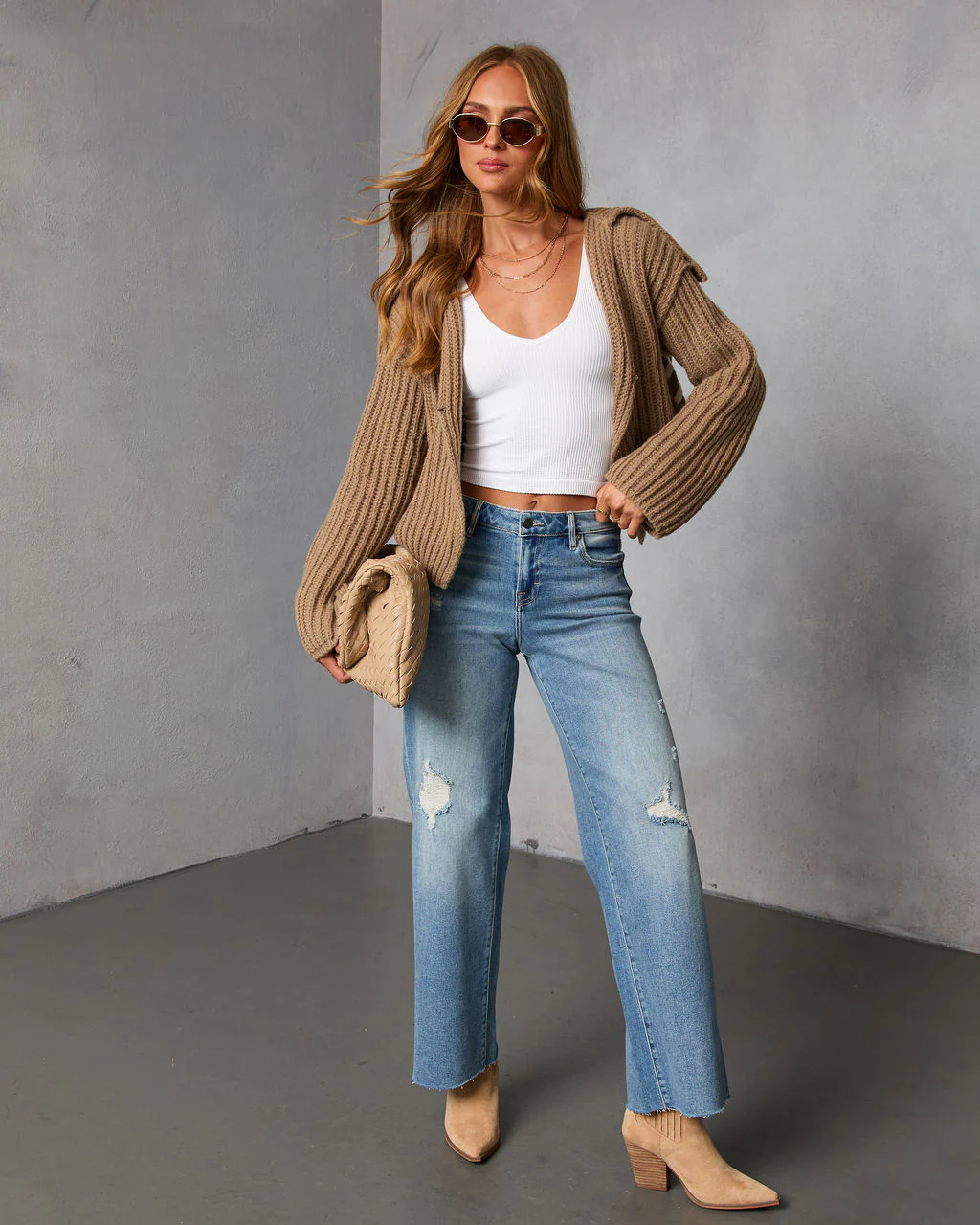 Daylight Dim Contrast Lace Open Front Sweater - Image 6