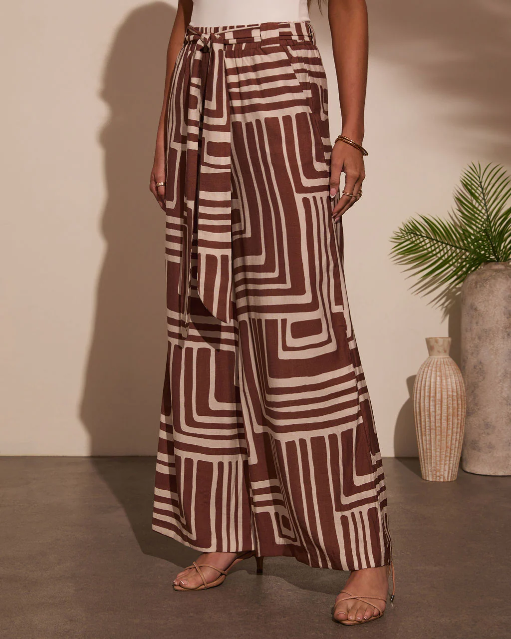 Daylight Drift Wide Leg Geo Print Trouser - Image 3