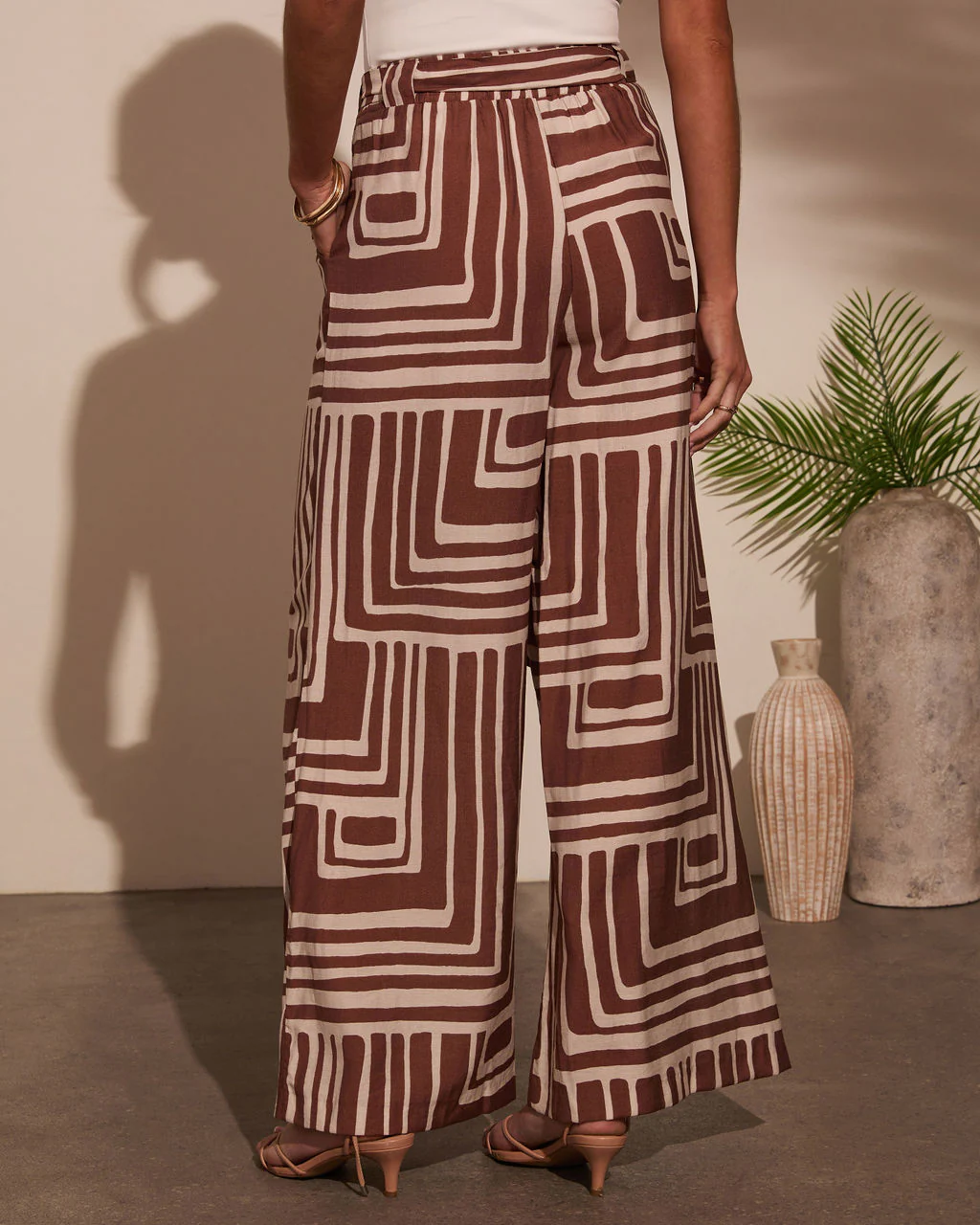 Daylight Drift Wide Leg Geo Print Trouser - Image 4