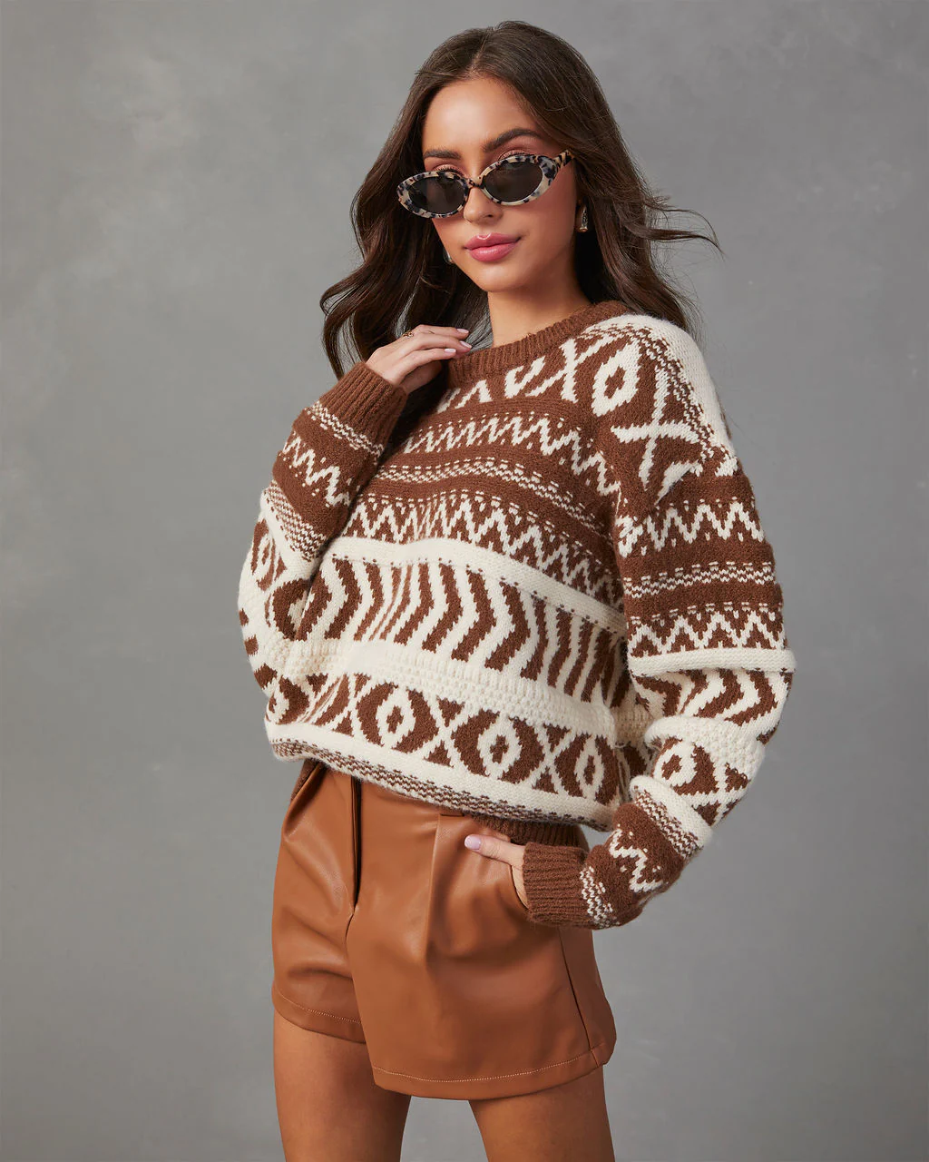Dean Abstract Print Pullover Sweater - Image 3