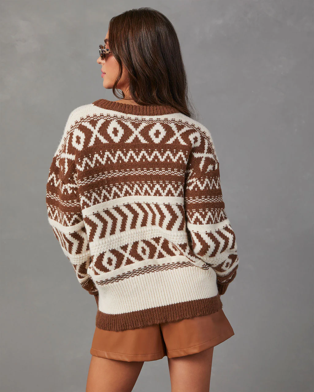 Dean Abstract Print Pullover Sweater - Image 4