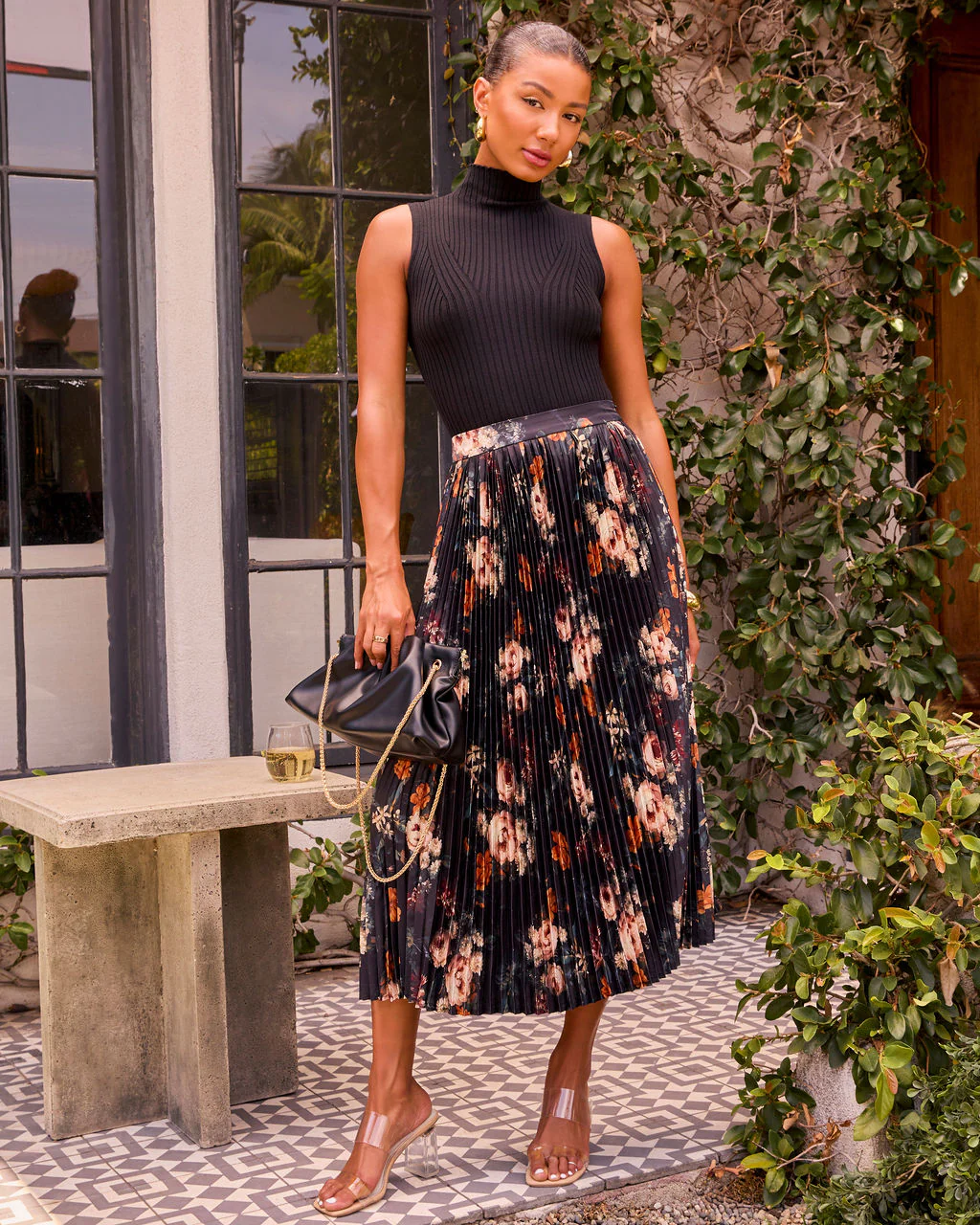 Dearest Bloom Plisse Midi Skirt - Image 2
