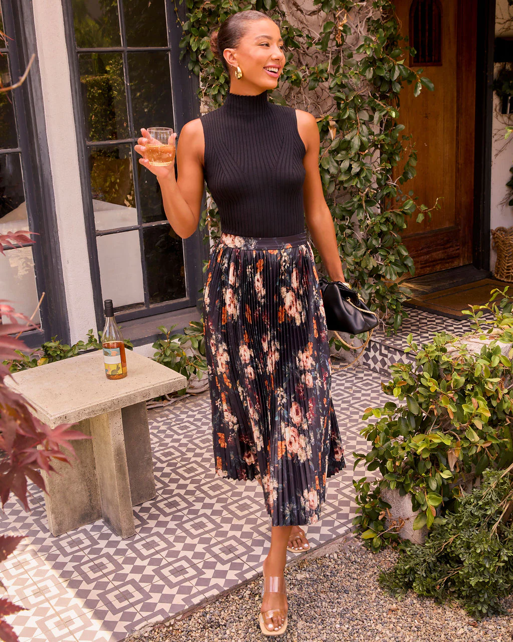 Dearest Bloom Plisse Midi Skirt - Image 6