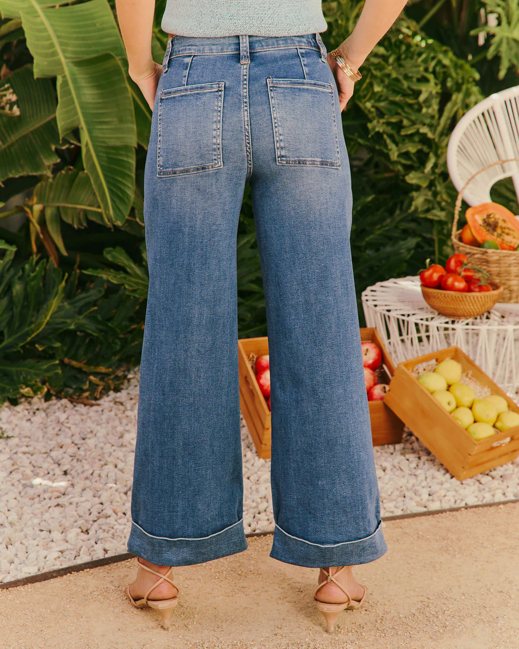 Decklan Super Stretch High Rise Wide Leg Jeans - Image 4