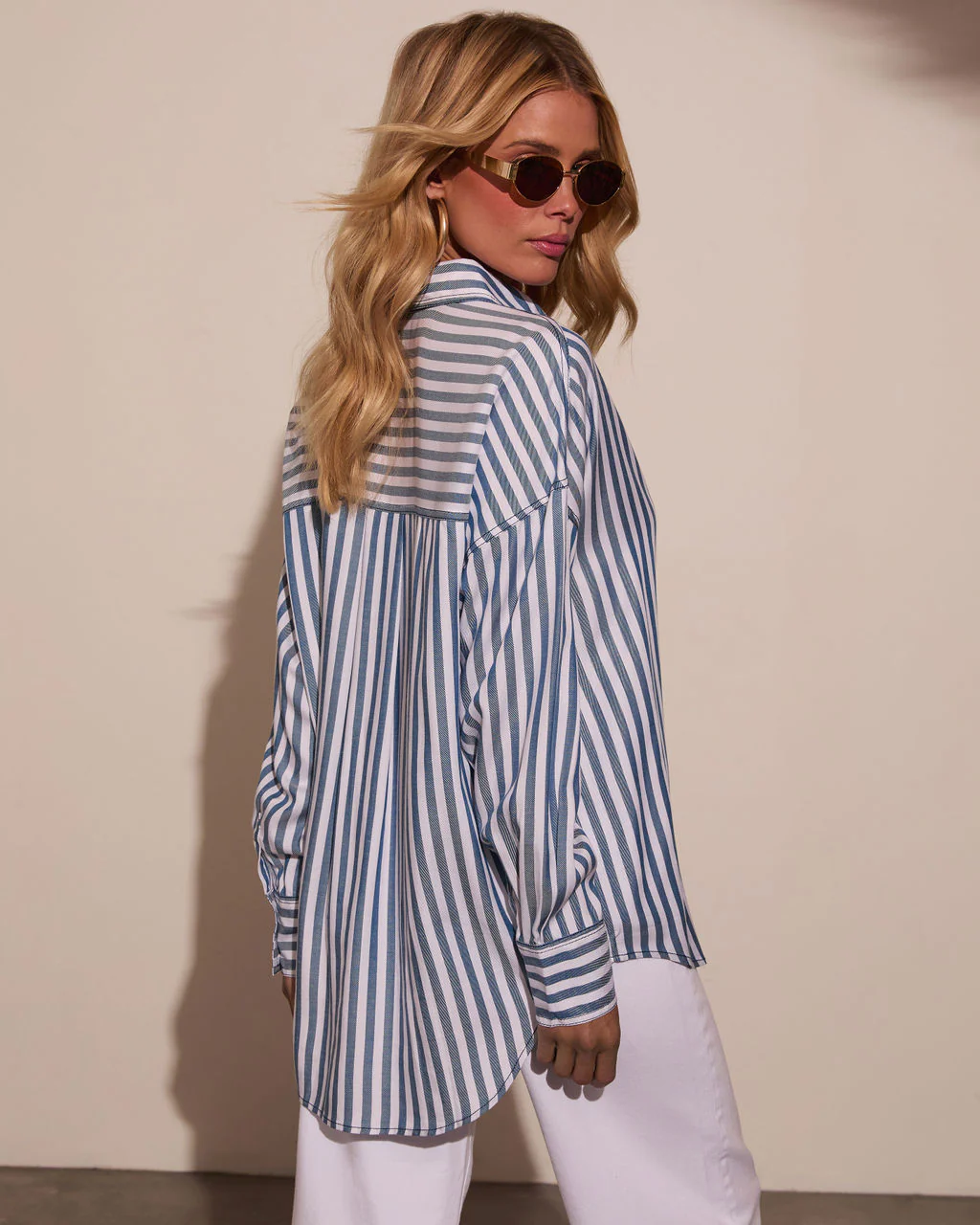 Declan Striped Button Down Top - Image 4