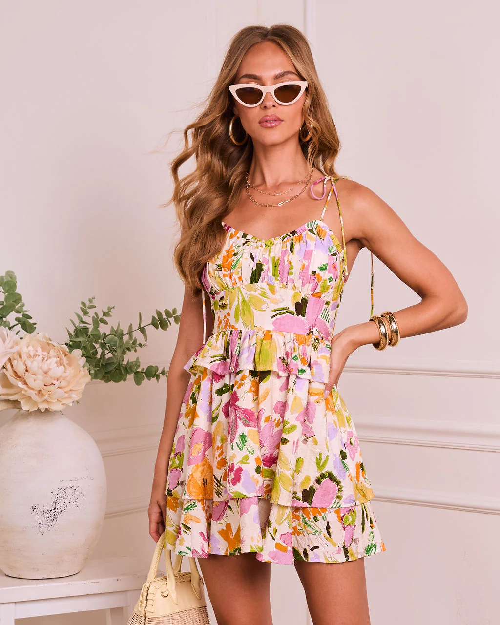 Delfina Floral Mini Dress - Image 5