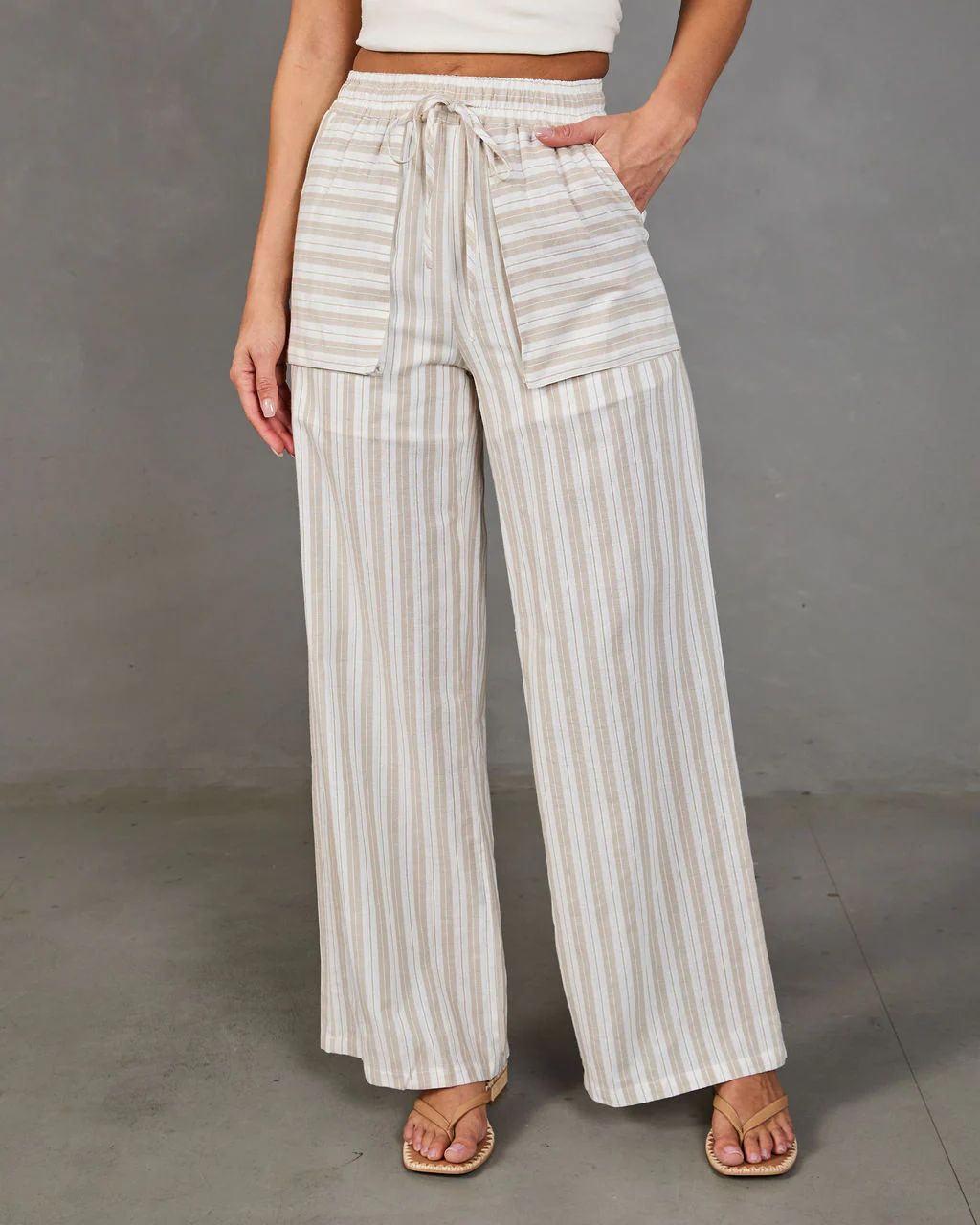 Delicate Balance Striped Drawstring Pants - Image 2
