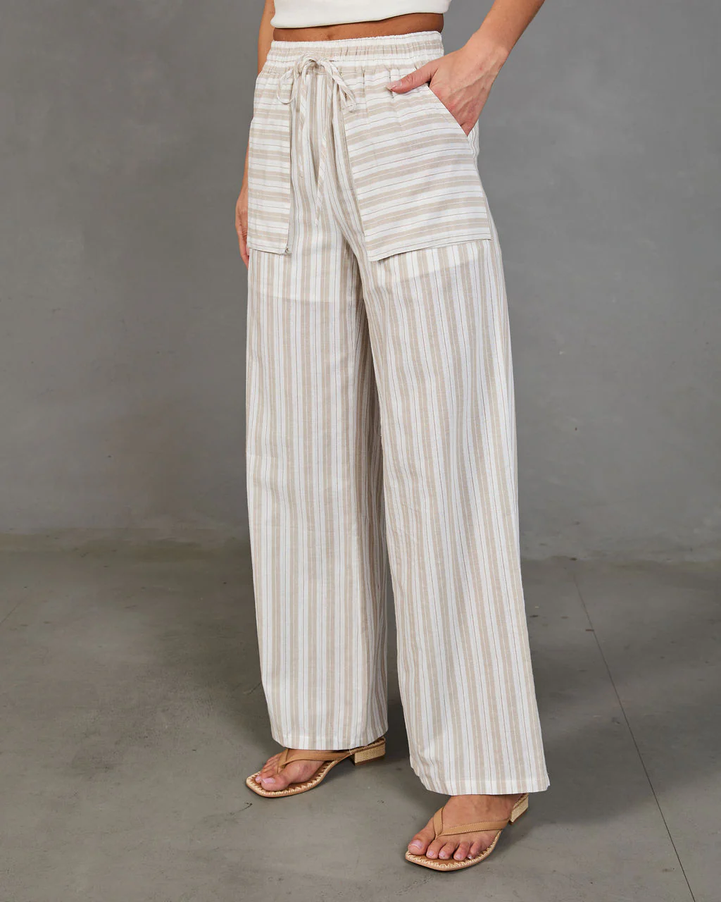 Delicate Balance Striped Drawstring Pants - Image 3