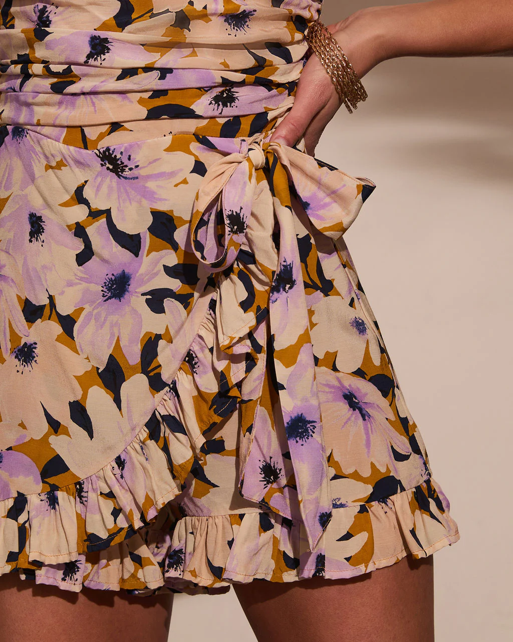 Delicate Desire Floral Waist Tie Romper - Image 6