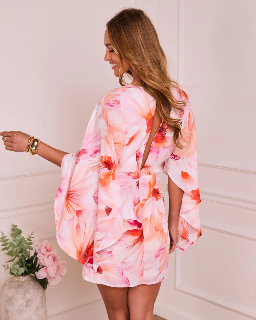 Deliliah Floral Print Mini Dress - Image 4