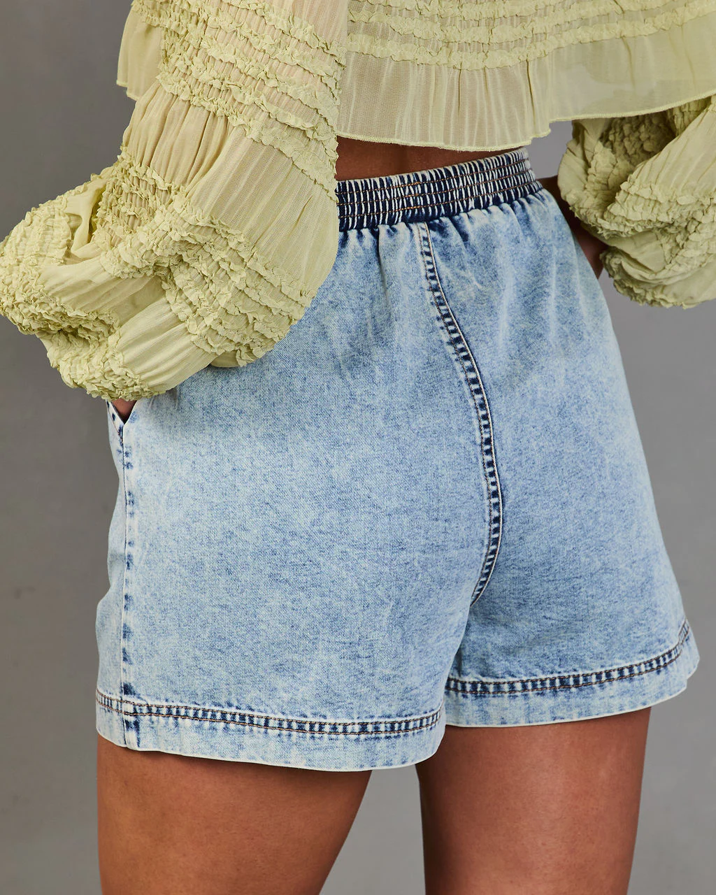 Desert Muse Mid Rise Denim Shorts - Image 4