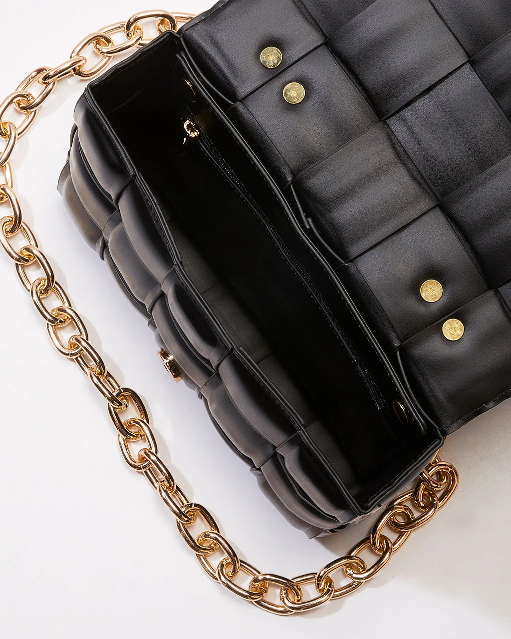 Desire Padded Woven Chain Handbag - Image 8