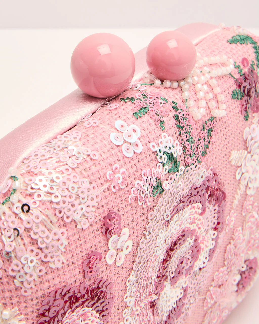 Dewy Garden Floral Sequin Clutch - Image 12