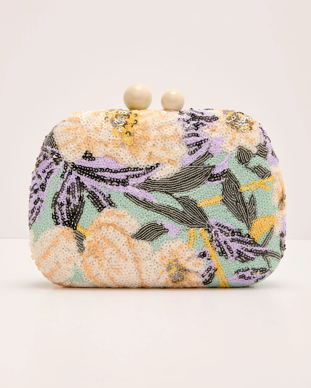 Dewy Garden Floral Sequin Clutch - Image 2