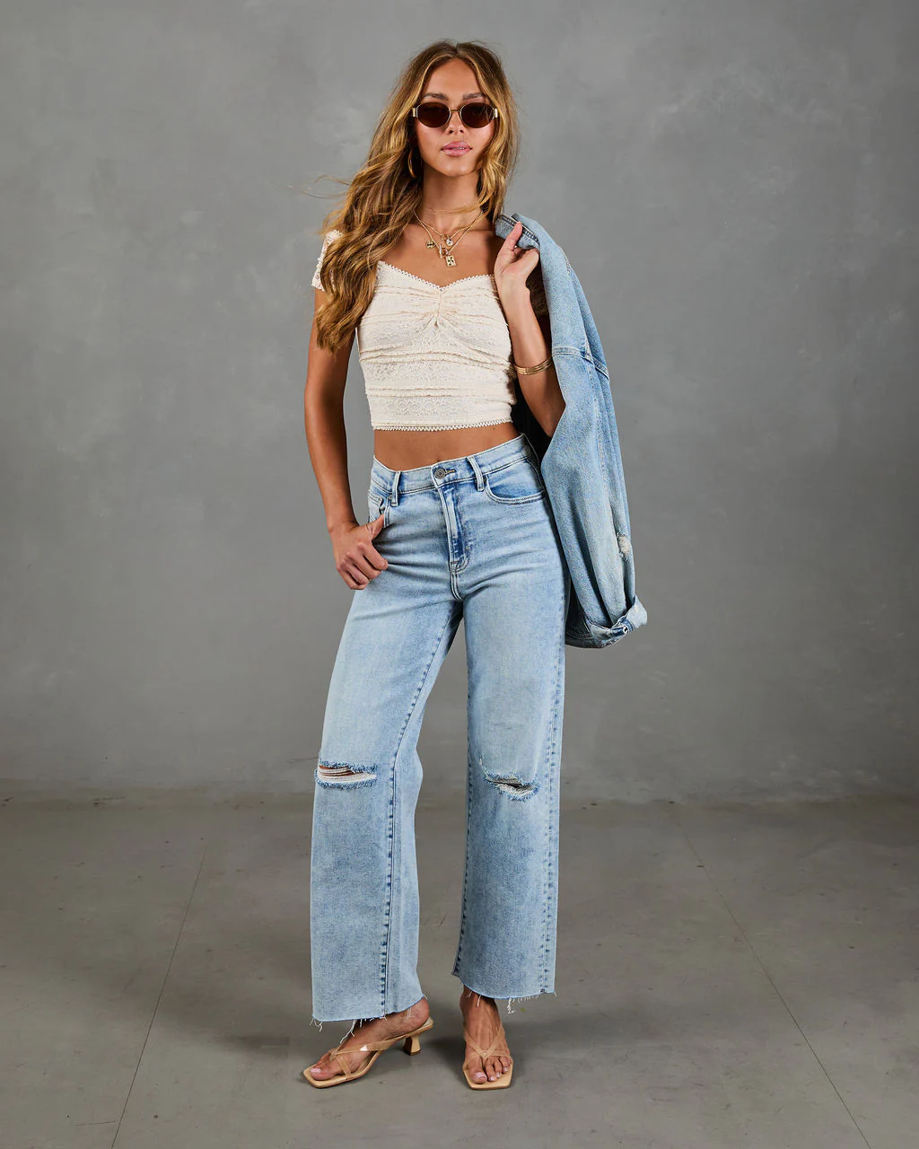 Dewy Moment Ruffle Lace Top - Image 2