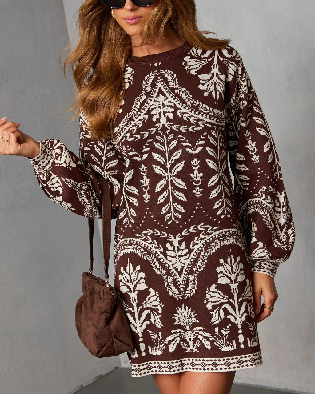 Deysi Printed Sweater Mini Dress - Image 5
