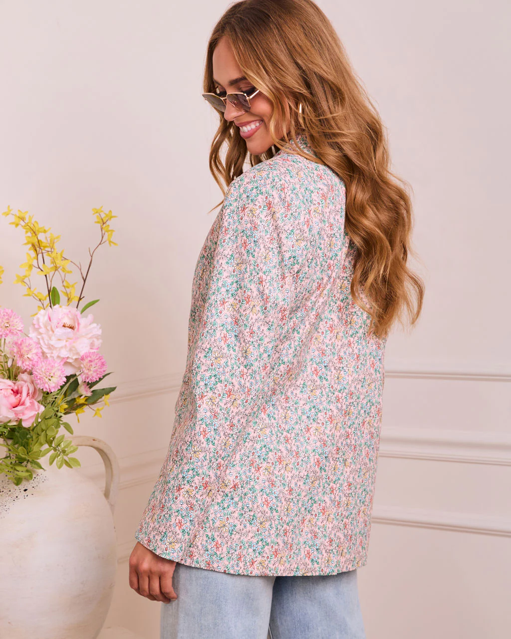 Dewy Meadow Floral Print Blazer - Image 4