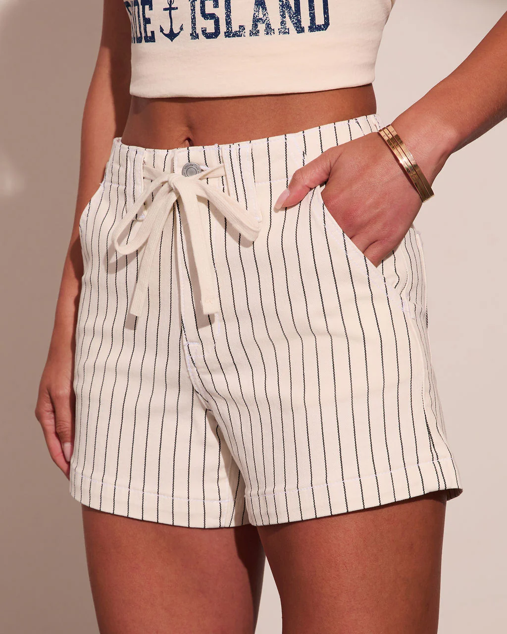 Dock Bliss Striped Drawstring Shorts - Image 3
