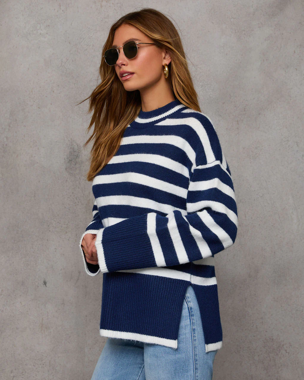 Dont Mind Me Striped Knit Sweater - Image 9