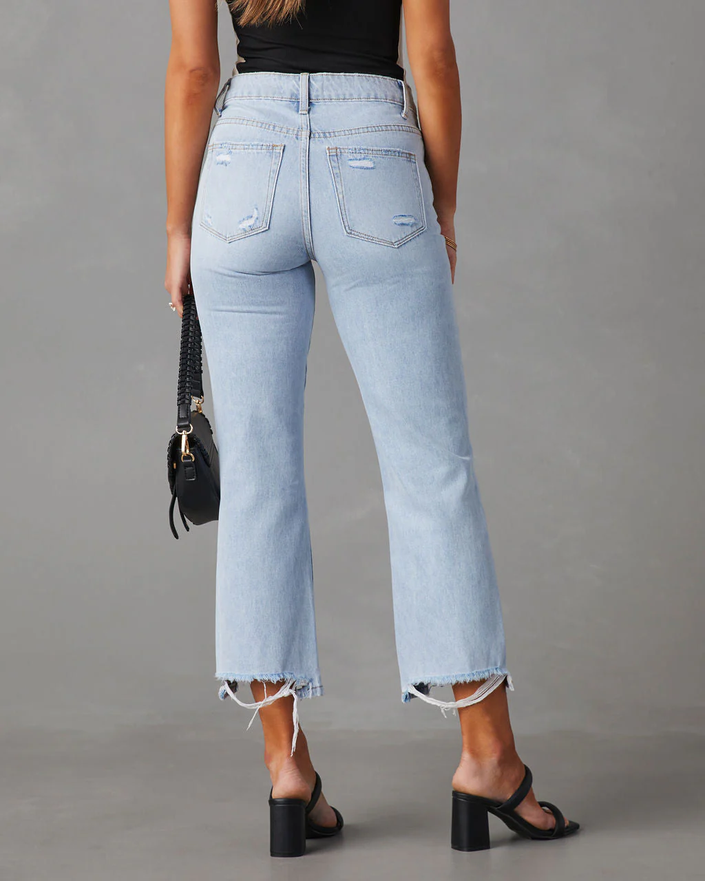 Double Dare Cropped Distressed Jeans - Image 4