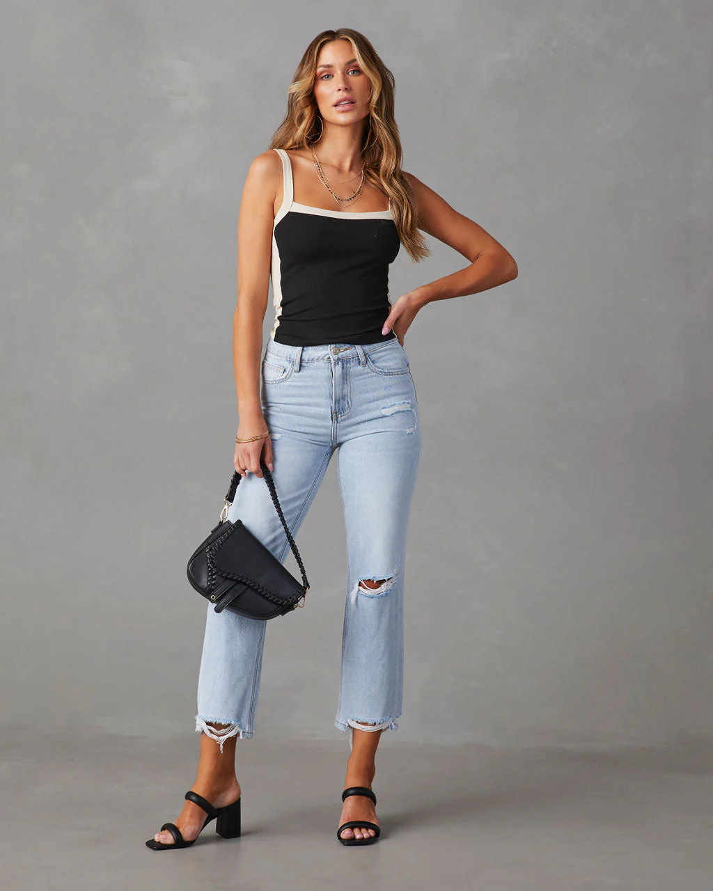 Double Dare Cropped Distressed Jeans - Image 5
