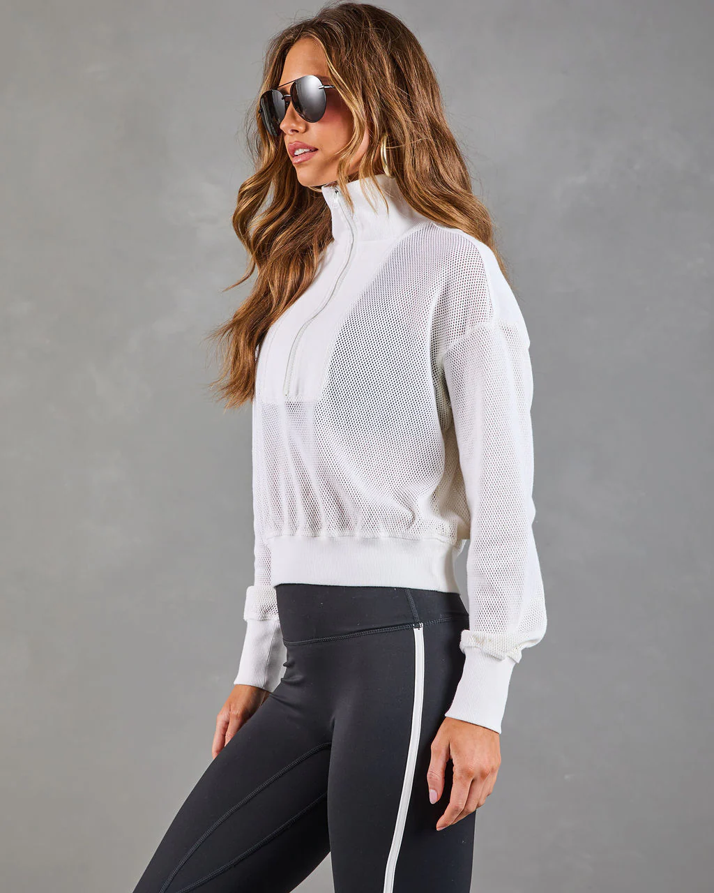 Downtown Drift Mesh Quarter Zip Jacket - Image 3