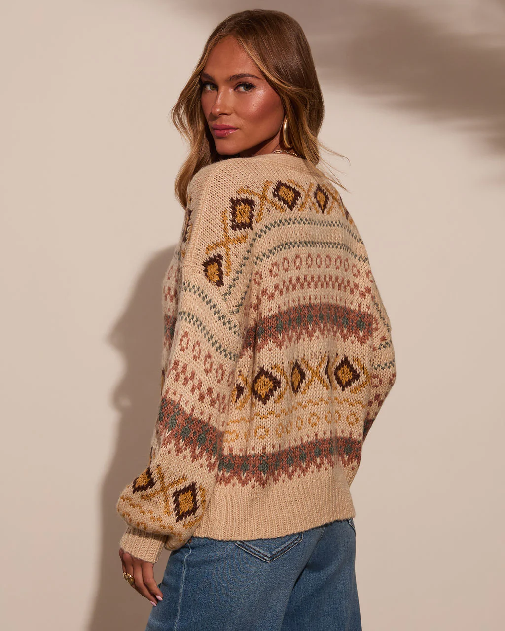 Dream Maker Abstract Knit Cardigan - Image 4