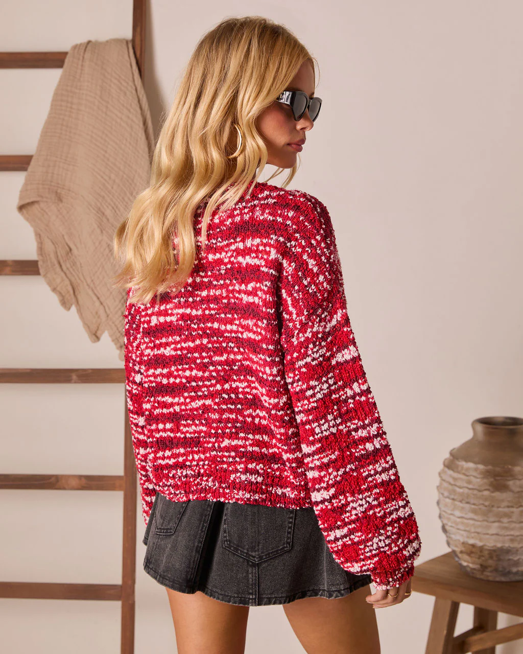 Drifted Layers Abstract Knit Sweater - Image 4