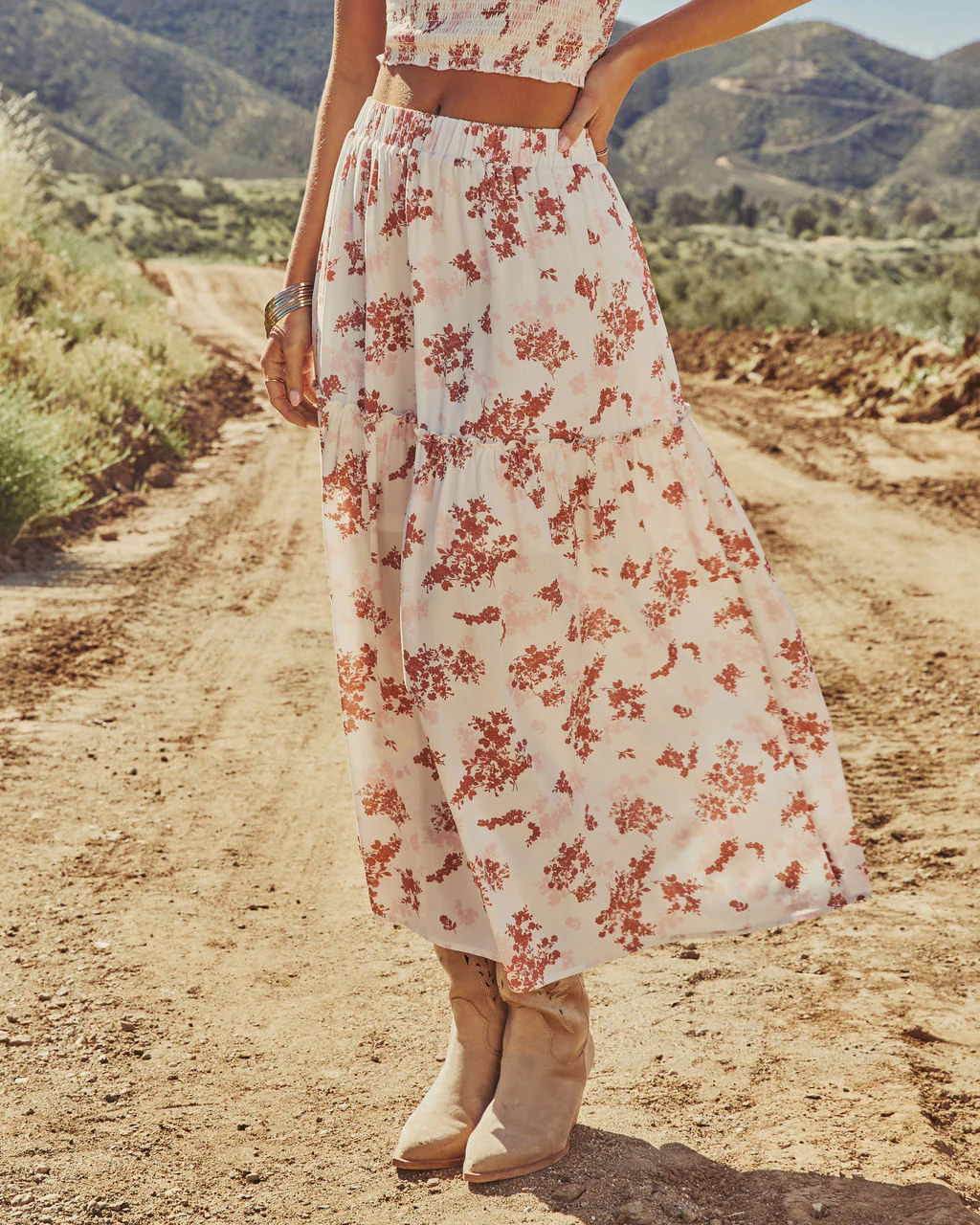 Dusk Prism Floral Maxi Skirt - Image 5