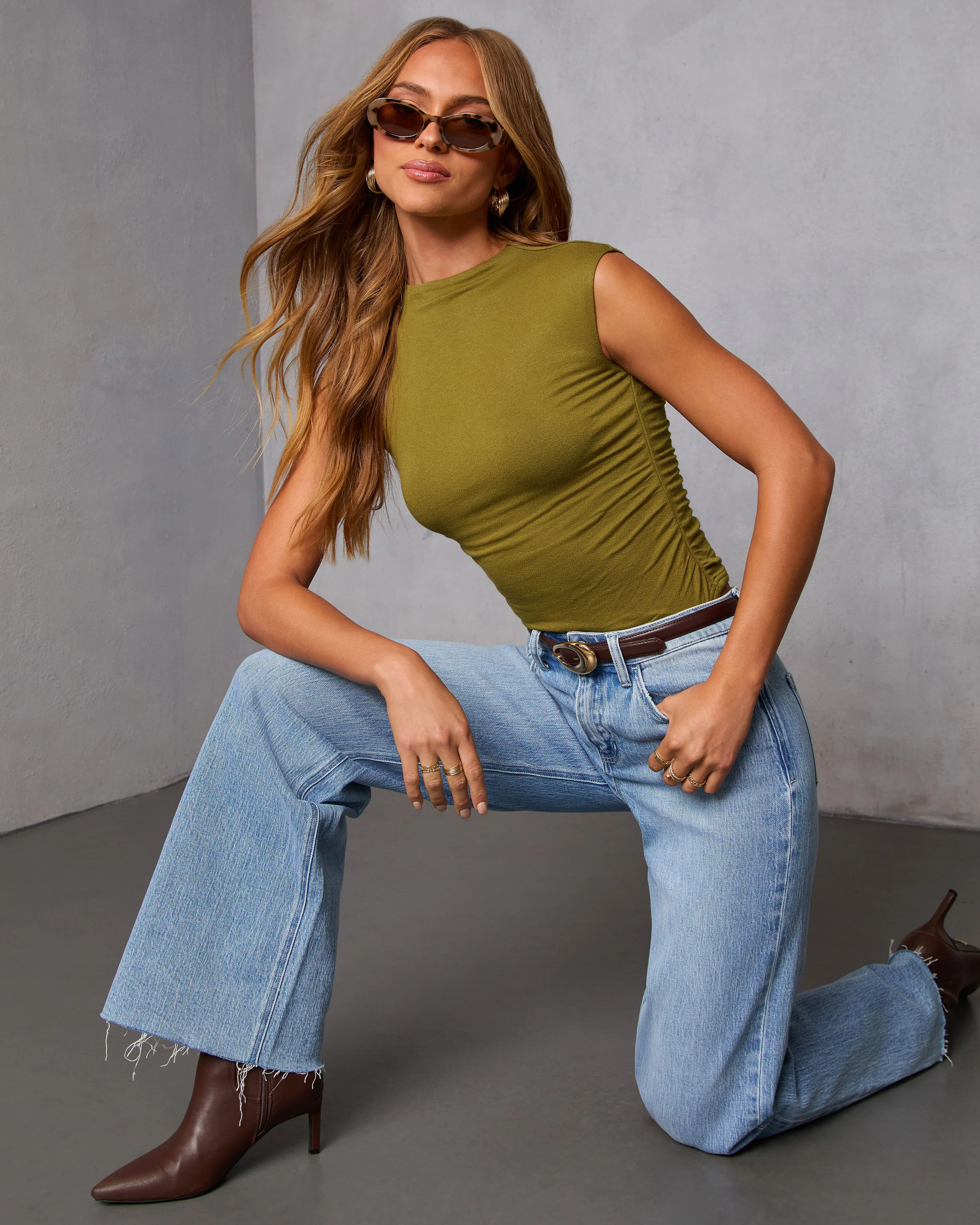 Dylan Cropped Mock Neck Top - Image 48