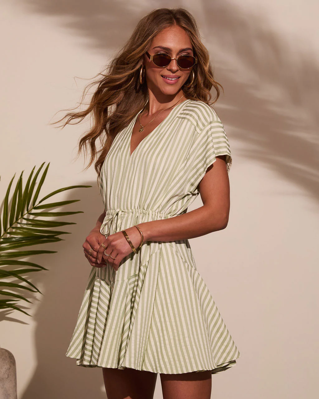 Dylann Striped Mini Dress - Image 3