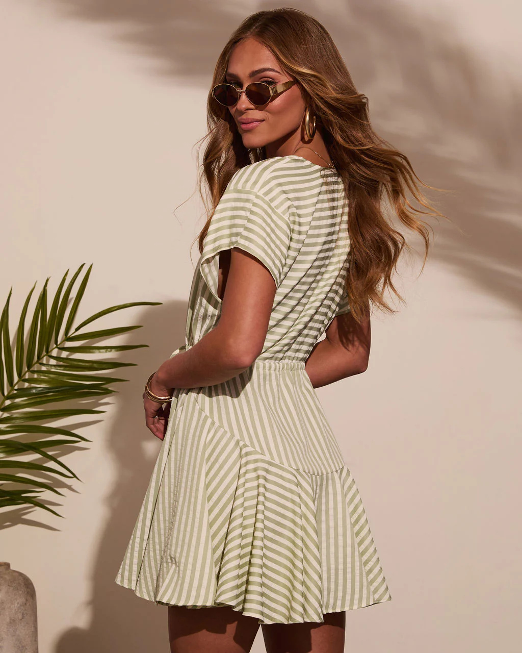 Dylann Striped Mini Dress - Image 4