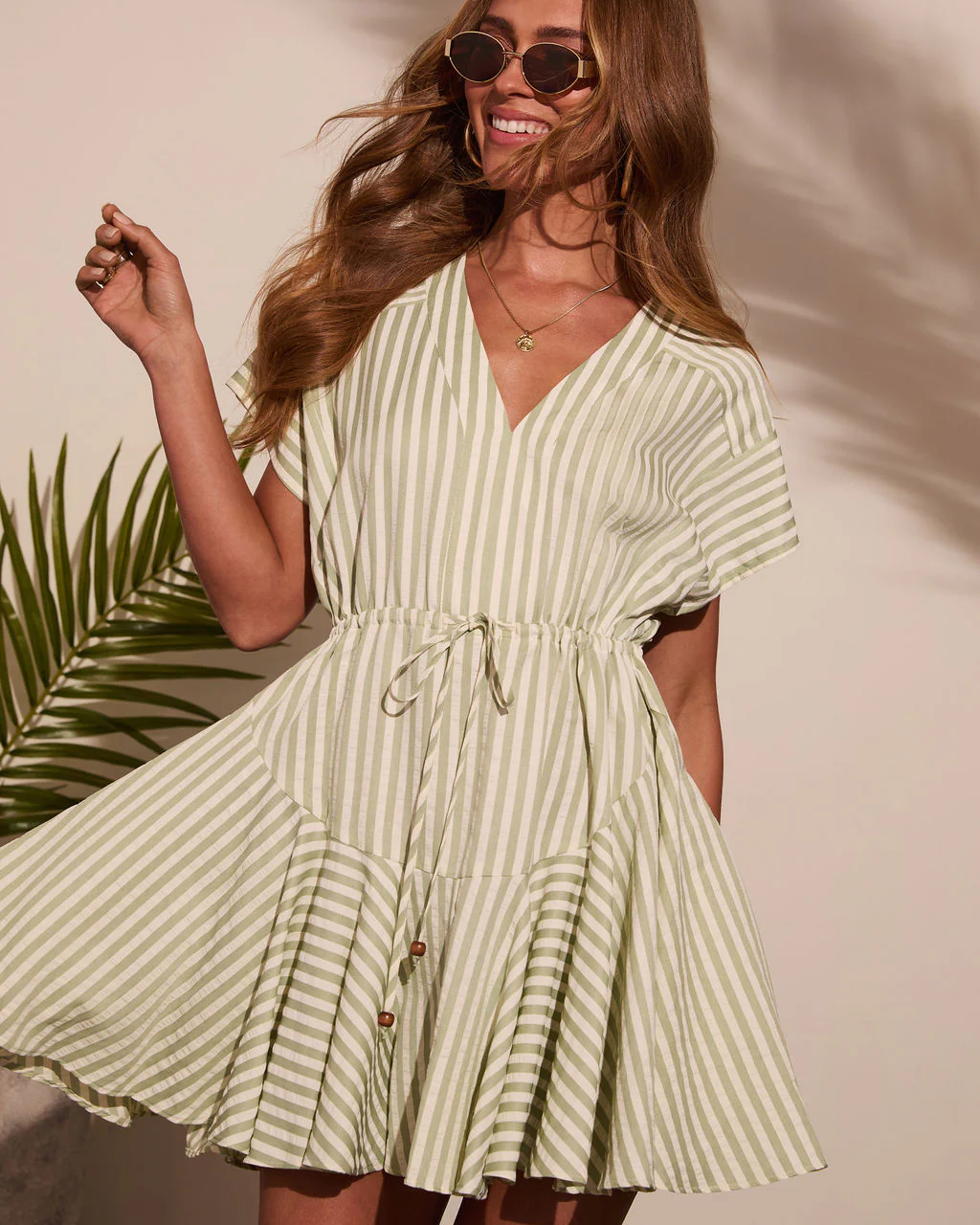 Dylann Striped Mini Dress - Image 5