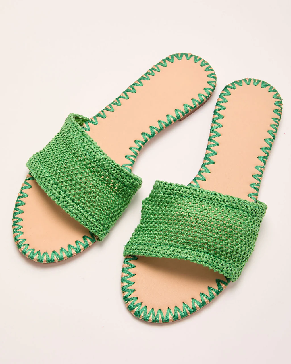 Earth Shine Woven Straw Flat Sandals - Image 12
