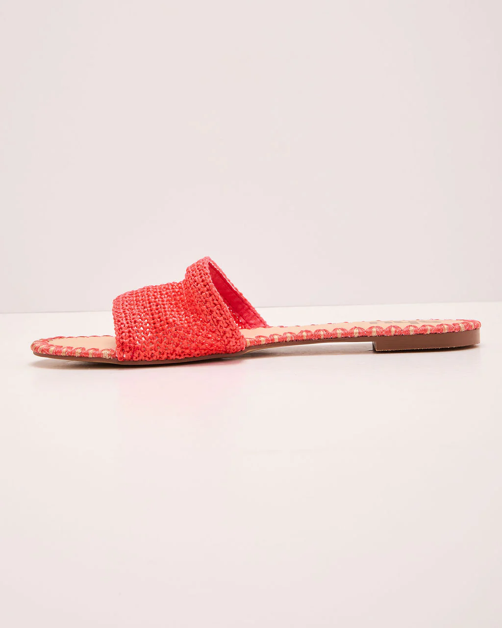 Earth Shine Woven Straw Flat Sandals - Image 3