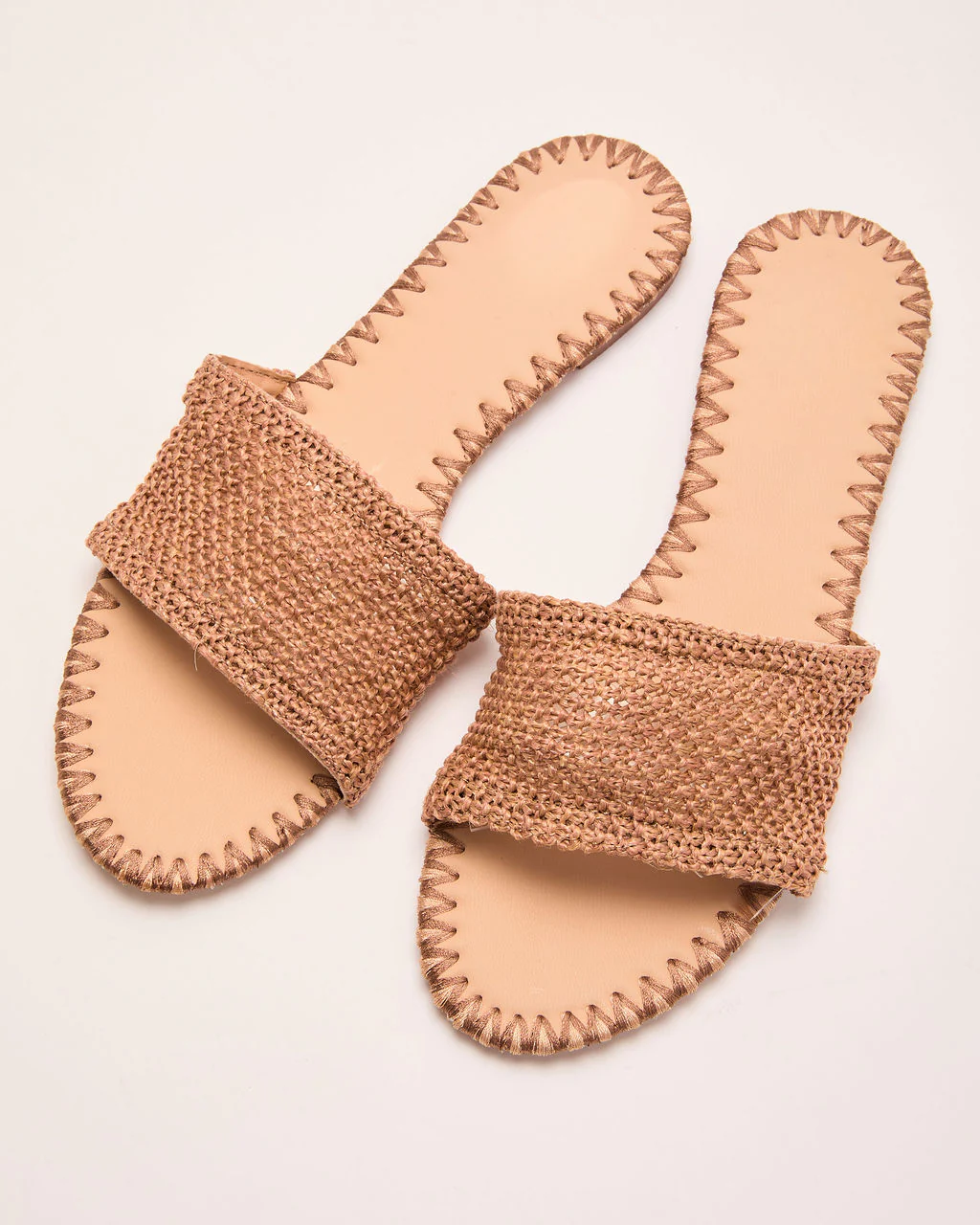 Earth Shine Woven Straw Flat Sandals - Image 8
