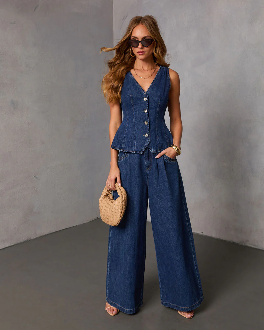 Easy Classic Stretch High Rise Wide Leg Jeans - Image 5